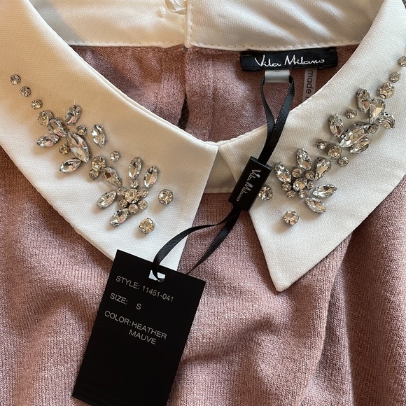 Vila Milano Sweater With Rhinestones Collar - Picture 7 of 8